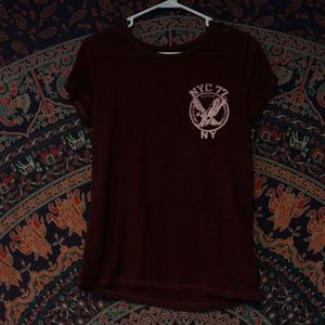 Maroon Graphic Tee (American Eagle)